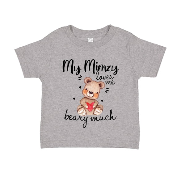 My Mimzy Loves Me Beary Much Toddler T-Shirt 2T Athletic Heather
