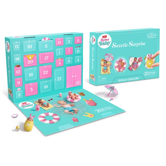 My Mini Baby Advent Calendar - 2 Exclusive Dolls & 20 Collectible Accessories. A Festive Miniatures Countdown Set for Girls & Doll Collectors