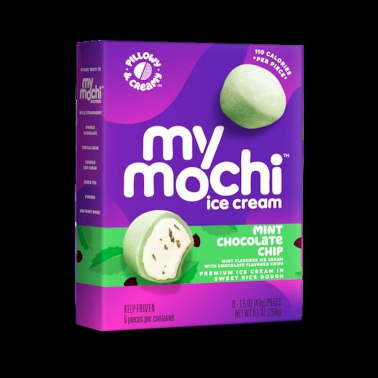 My Mochi Japanese Ice Cream - Mint Chocolate Chip, 9.1 Ounce, 12