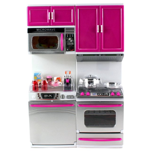 My Modern Kitchen Dishwasher Oven Battery Operated Toy Doll Kitchen