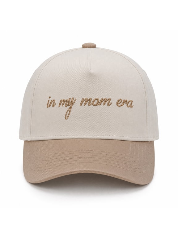 My Mom Embroidered Hat - Cute and Meaningful Baseball Cap for Mothers - Soft Beige Comfort Fit Snapback Hat