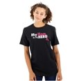 thumbnail image 1 of My Mom My Hero Breast Cancer Ribbon Men's Graphic T Shirt Tees Brisco Brands S, 1 of 6