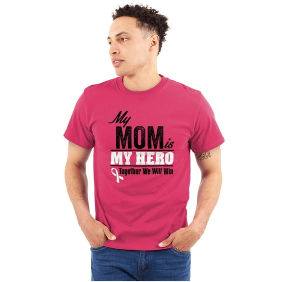 My Mom My Hero Together We Will Win Plus Size Crewneck Graphic Tee Shirt Brisco Brands 3X
