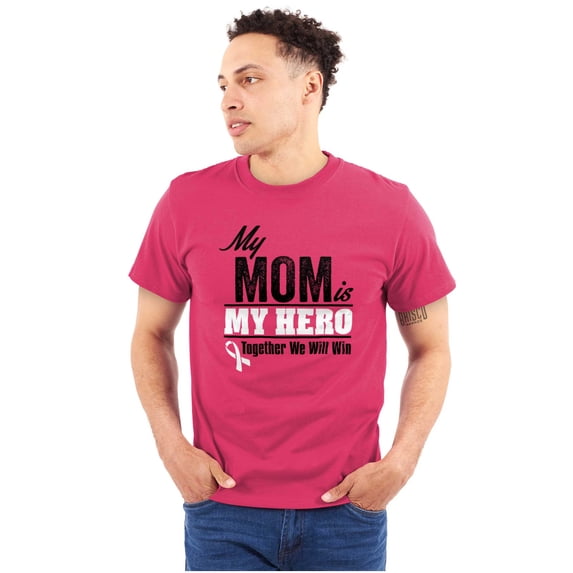 My Mom My Hero Together We Will Win Plus Size Crewneck Graphic Tee Shirt Brisco Brands 3X
