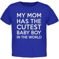 thumbnail image 1 of My Mom has the Cutest Baby Boy Royal Toddler T-Shirt - 2T, 1 of 1