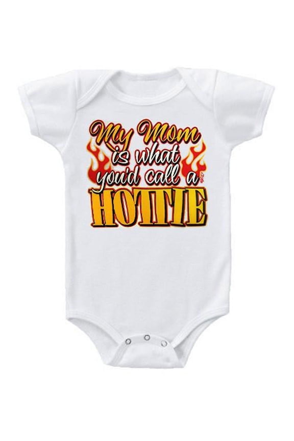 My Mom is a Hottie One Piece Baby Bodysuit
