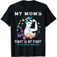 thumbnail image 1 of My Mom's Fight Is My Fight Vulvar Cancer Awareness T-Shirt mens t shirt，black，women，funny，misfits，men，journey, 1 of 4