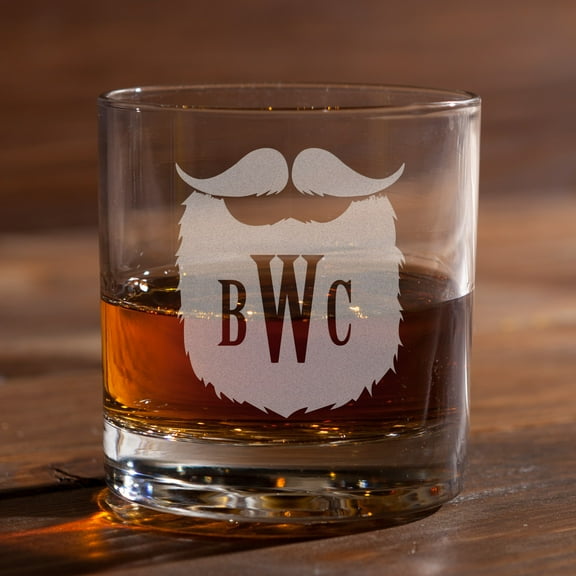 My Monogram Personalized Beard Bar Glass