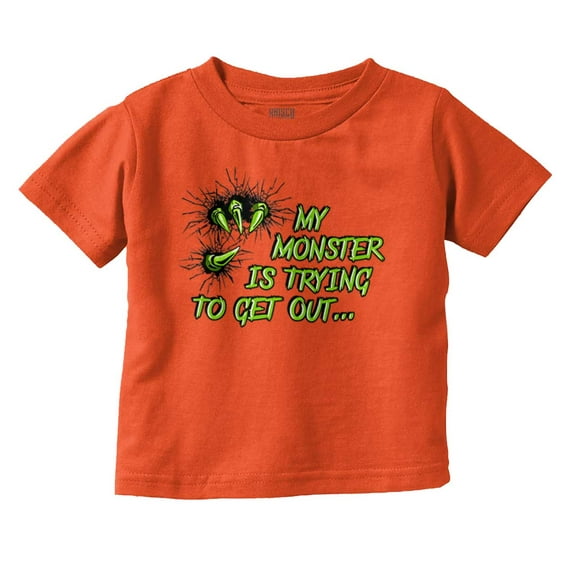 My Monster Is Trying To Get Out Toddler Boy Girl T Shirt Infant Toddler Brisco Brands 3T