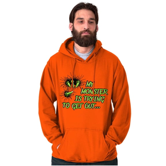 My Monster Is Trying To Get Out Unisex Plus Fleece Graphic Hoodie Brisco Brands 4X
