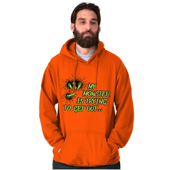 My Monster Is Trying To Get Out Unisex Plus Fleece Graphic Hoodie Brisco Brands 5X
