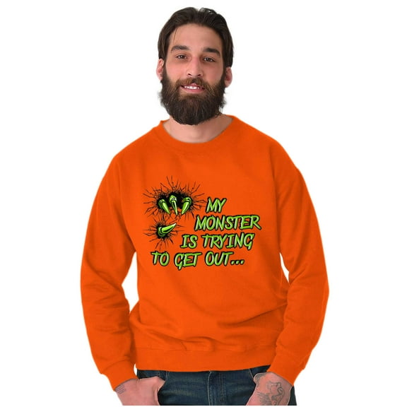 My Monster Is Trying To Get Out Unisex Plus Fleece Graphic Sweatshirt Brisco Brands 3X