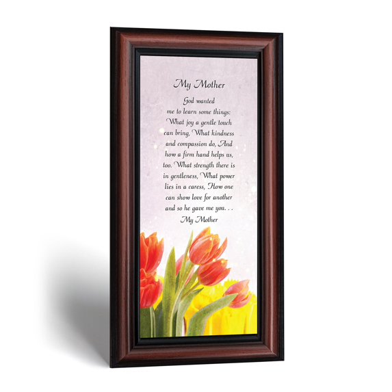 Mothers Day Gift for Mom or Grandma, My Mother Poem Picture Frame