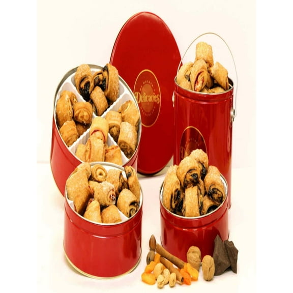 My Mother's Delicacies Authentic Rugelach Gift Tin, Raspberry, Large