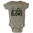 thumbnail image 1 of My Nana Blows Saxophone Funny Music Baby Bodysuit - Grey, 1 of 2