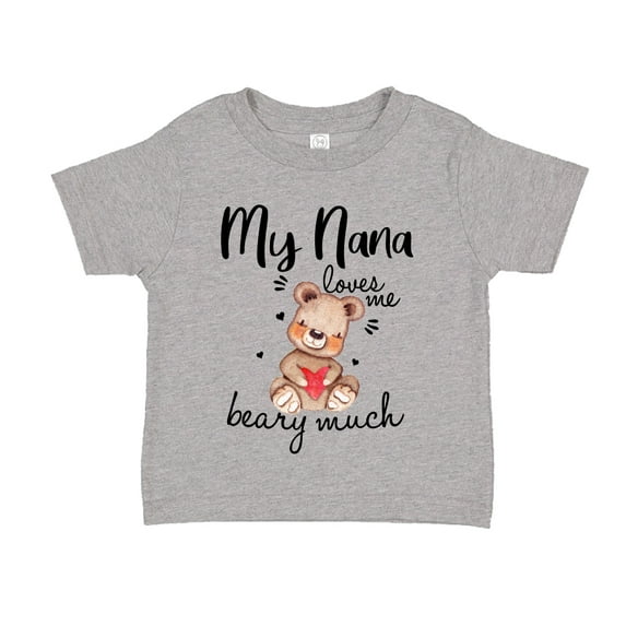 My Nana Loves Me Beary Much Toddler T-Shirt 2T Athletic Heather