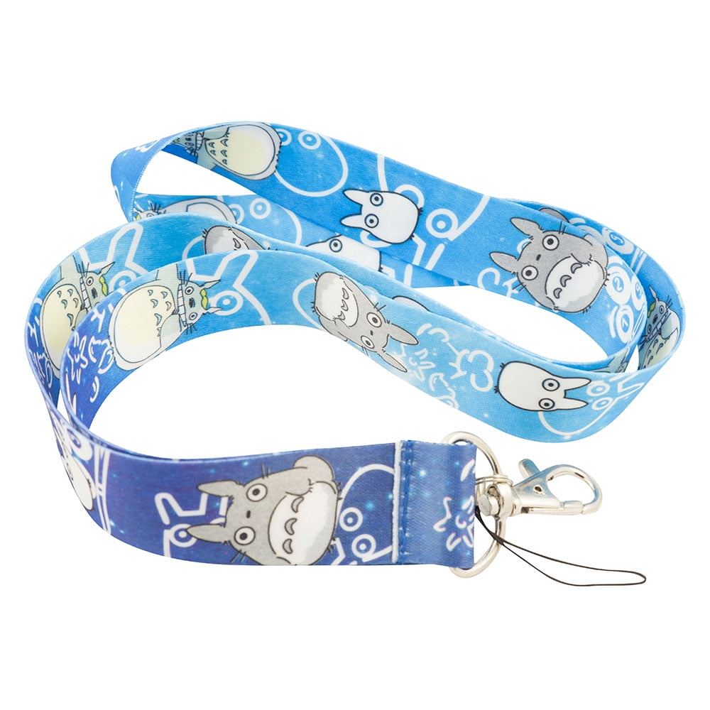 My Neighbor Totoro Blue Colored Fabric Lanyard Cell Phone Keys ID my-neighbor-totoro-blue-colored-fabric-lanyard-cell-phone-keys-id