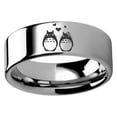 thumbnail image 1 of My Neighbor Totoro Couple Love Ring Tungsten Engraved Ring - 10mm - Size 14, 1 of 1
