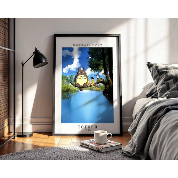 My Neighbor Totoro Poster, Studio Ghibli Anime Art Print, Ghibli, Miyazaki Inspired Kids Room Art, Totoro and Friends , Poster Print Only