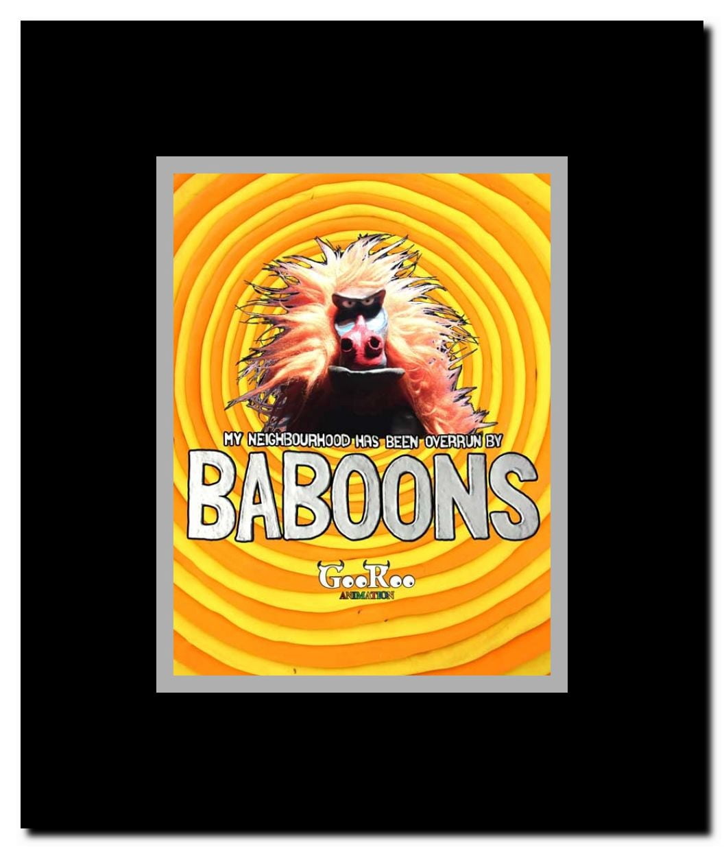 My Neighbourhood Has Been Overrun by Baboons Framed Movie Poster