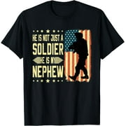 My Nephew Is A Soldier Hero Proud Army Aunt Uncle Military T-Shirt