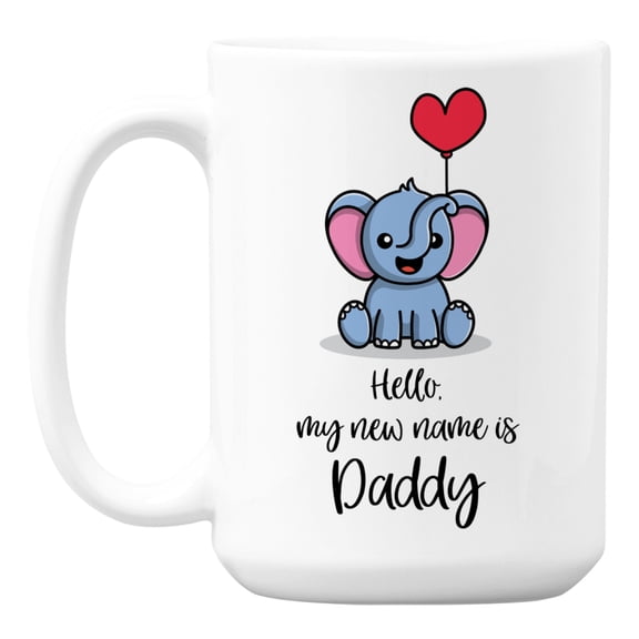 My New Name Is Daddy, Father's Day Coffee & Tea Mug for First Time Dads (15oz)