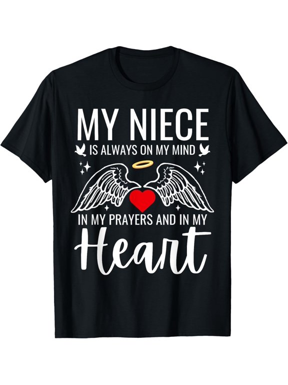 My Niece Guardian Angel In Heaven Memorial Love Aunt Uncle T-Shirt