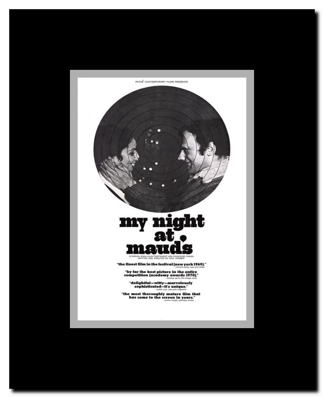 My Night at Maud's Framed Movie Poster