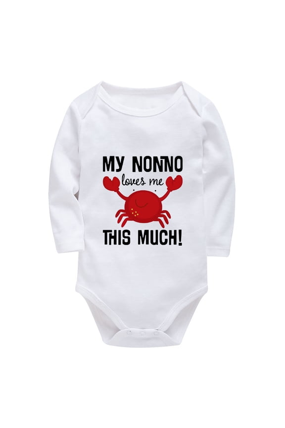 My Nonno Loves Me This Much Clothing New Born Long Sleeve Baby Girl Hospital Outfit Newborn White Baby Boy Clothes 0-3 Month