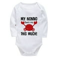 thumbnail image 1 of My Nonno Loves Me This Much Newborn Bring Home Outfits Girl Long Sleeve Summer Romper Baby Boy White Baby Girl Outfits Newbo, 1 of 2