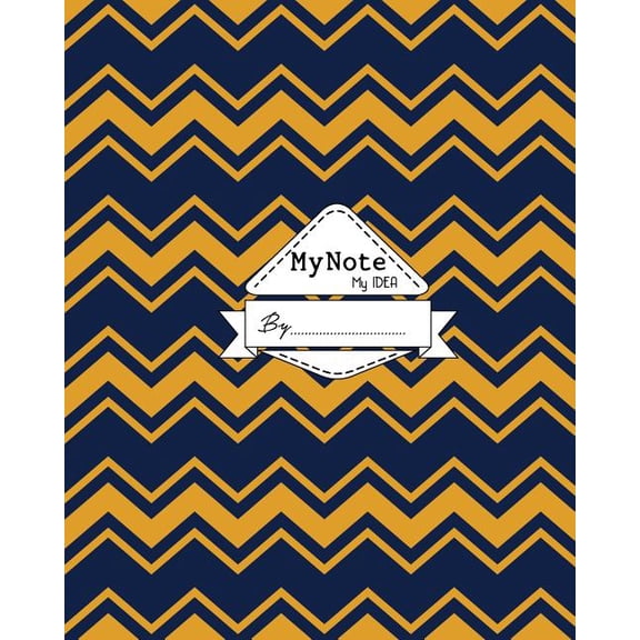 My Note My Idea : 8 X 10, 110 Pages: Boho Pattern Blue Yellow