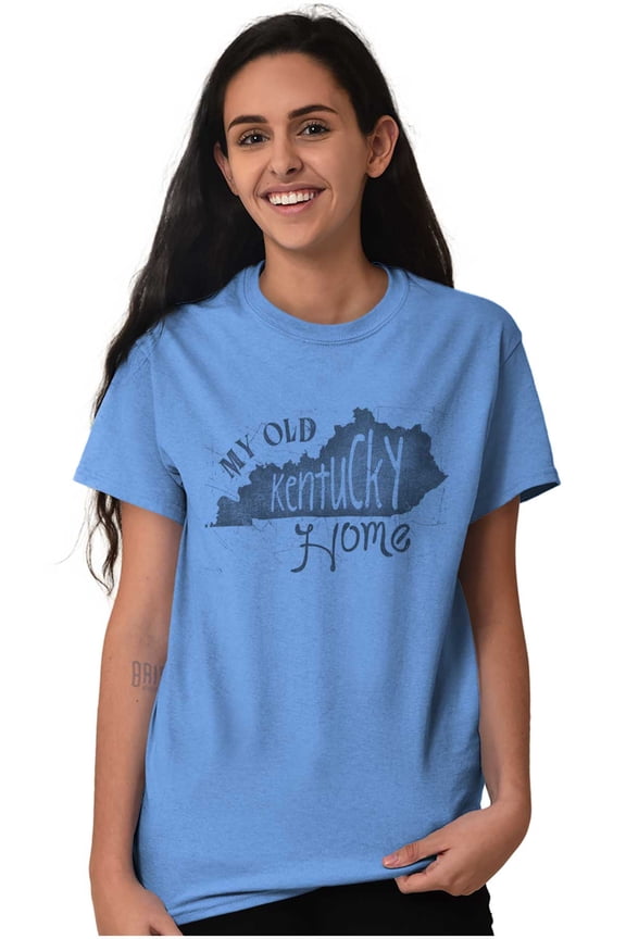 My Old Kentucky Home State Shape KY Men's Graphic T Shirt Tees Brisco Brands M