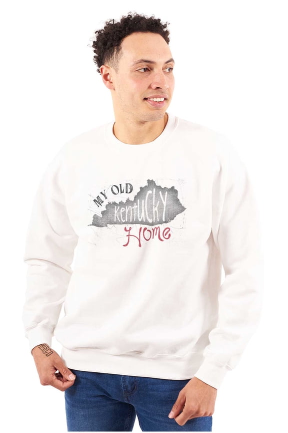 My Old Kentucky Home State Shape KY Unisex Plus Fleece Graphic Sweatshirt Brisco Brands 2X
