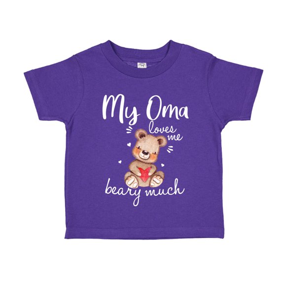My Oma Loves Me Beary Much Toddler T-Shirt 2T Purple