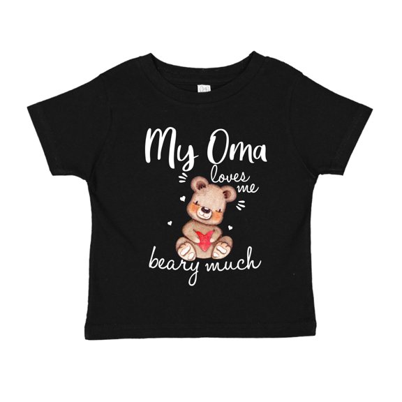 My Oma Loves Me Beary Much Toddler T-Shirt 3T Black