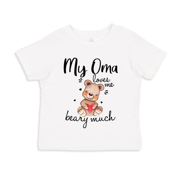 My Oma Loves Me Beary Much Toddler T-Shirt 3T White