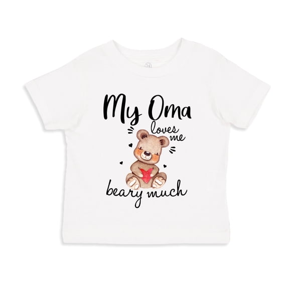 My Oma Loves Me Beary Much Toddler T-Shirt 5/6T White