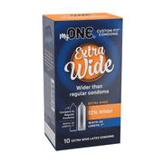 MyONE  Custom Fit  Extra Wide Condoms | Ultra-Thin Latex, Lubricated | 10 Count