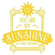 My Only Sunshine Wall Letters For Kids Or Baby Room Vinyl Wall Sticker Decals, 23 x 22.5 , Yellow