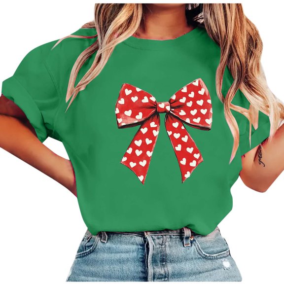 My Order Soft Short Sleeve Round Neck Heart Print Top Women's Blouse Tops Fashion Shirts My Items