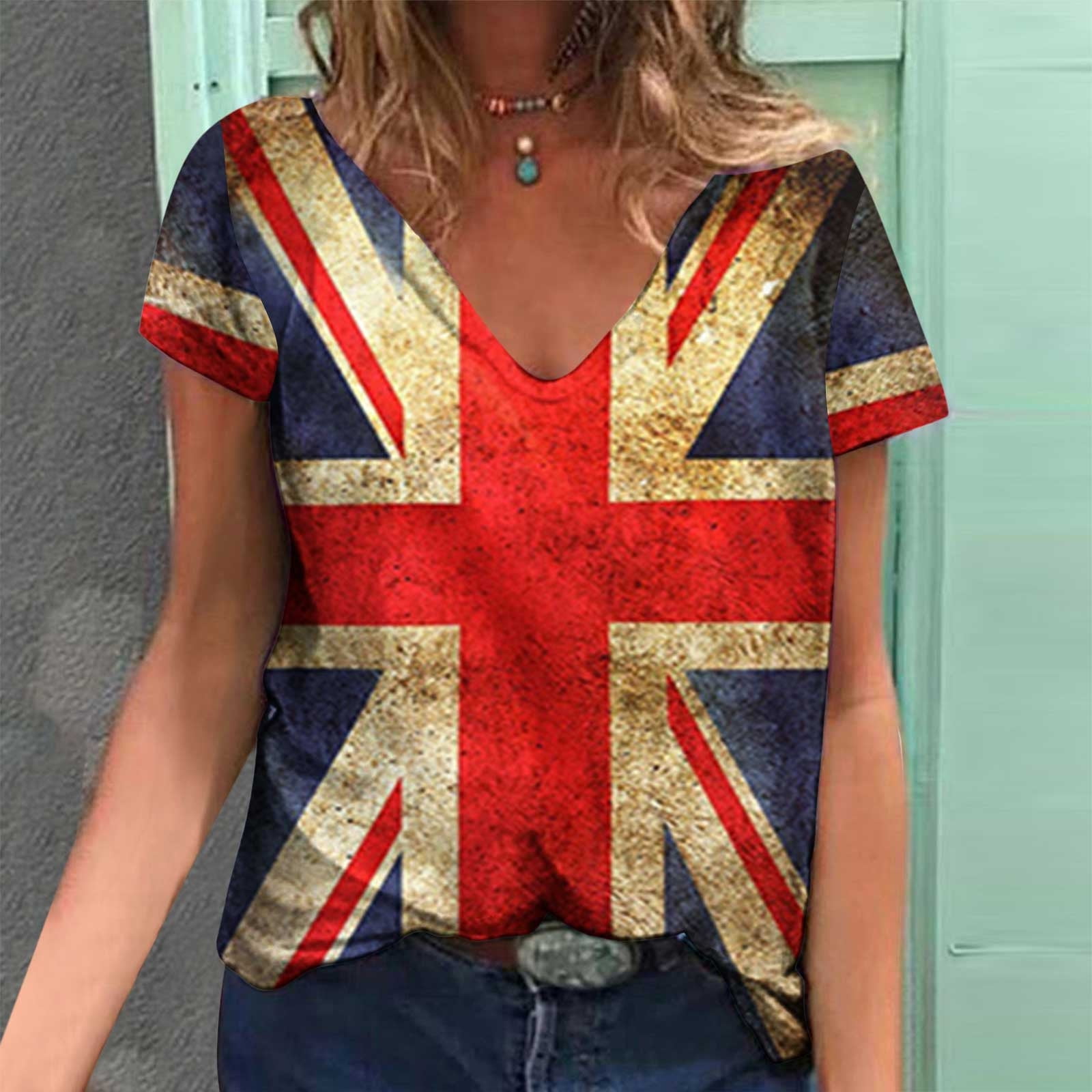 My Orders At Walmart 2024 4Th of July Shirts Women Cute Basic Tees Plus Size Red White and Blue