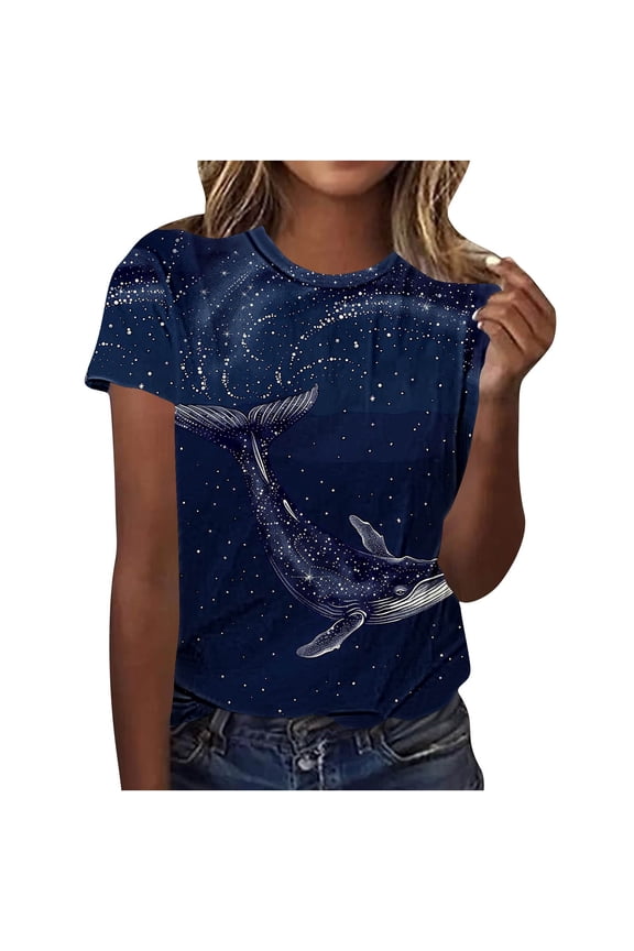 My Orders Cute Summer Tops for Women, Tshirts Shirts Graphic Vintage Sexy Workout Shirts Women Dressy Summer Tops for Women Over 50 Letter Print Tee