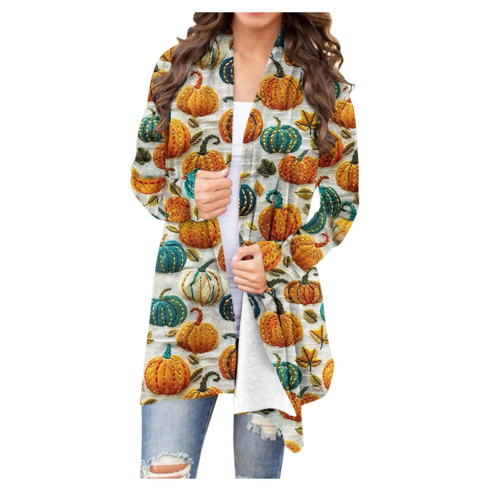 My Orders Halloween Costumes Woman 2024 Scary Cardigan Sweaters Lightweight Plus Size Long