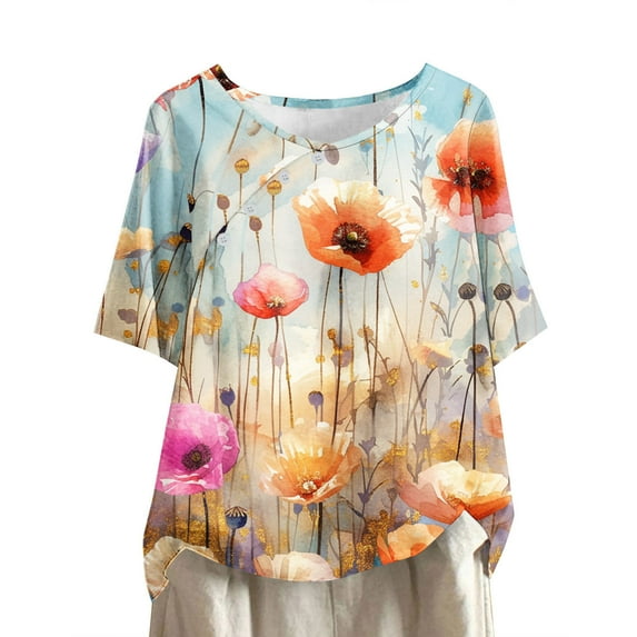 My Orders Lightweight Tops & Blouses Plus Size Womens Shirts Trendy Solid Color Tshirts Cute Crop Tops for Women Plus Size My Orders Placed