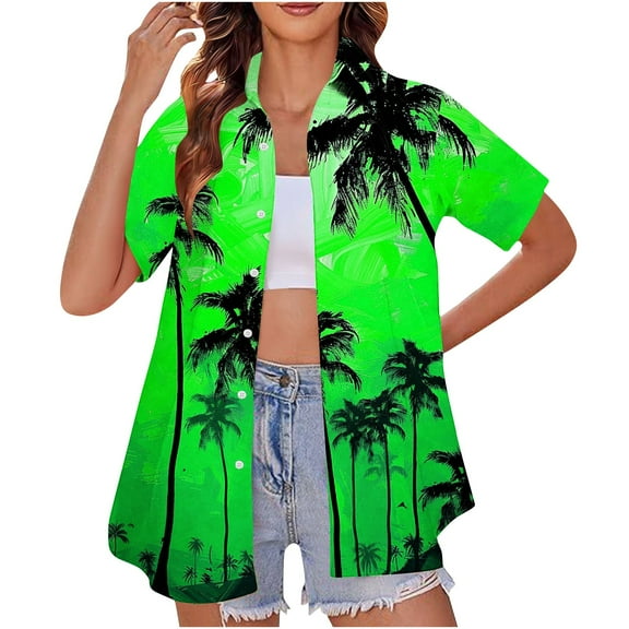 My Orders Lightweight Tops & Blouses Shirts for Women Plus Size Summer Shirts for Island Vacation White Summer Crop Tops for Women Shirts for Women