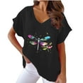 thumbnail image 1 of My Orders Lightweight Tops & Blouses T-Shirts Loose V Neck Shirts for Women Work Casual Tops for Women Trendy Summer Women Clothing Tops, 1 of 4