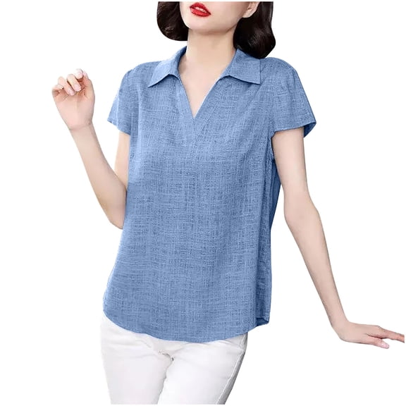 My Orders Lightweight Tops & Blouses Women Blouses for Work Under 10 Workout Shirts Women Xl Women Short Sleeve Tops V Neck My Orders Placed By Me