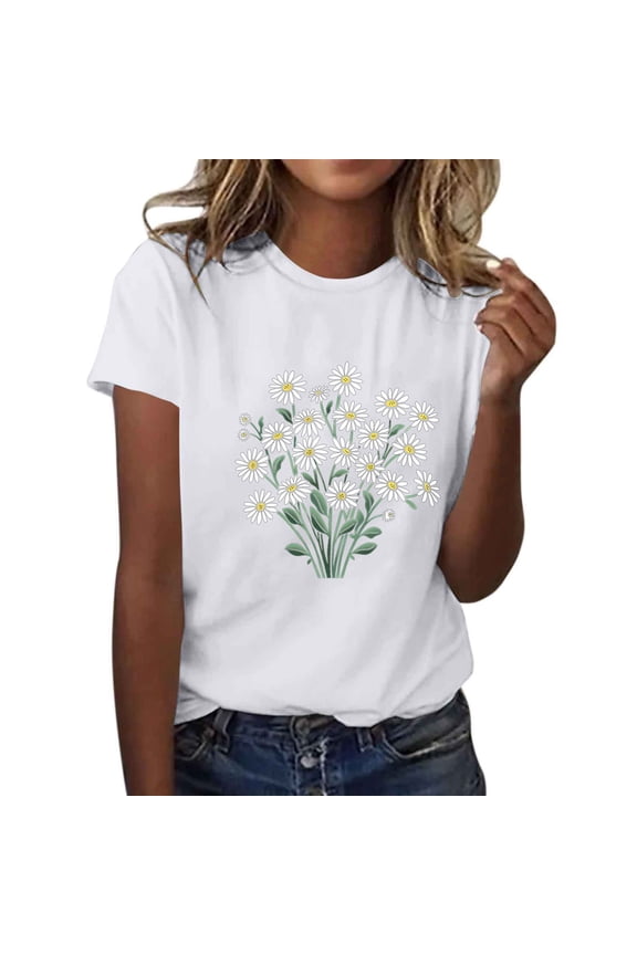 My Orders Women Tops Under $5, Summer Blouses for Women 2025 Work Graphic Tees Plus Size Vacation Summer Tops for Women Over 50 Crew Neck Tops Grey