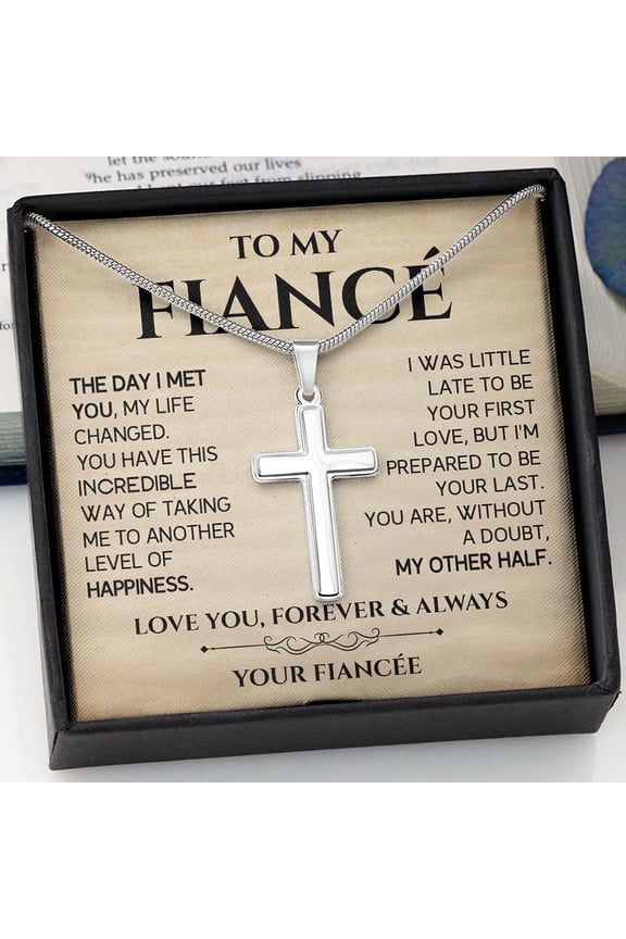 My Other Half, Personalized Cross Necklace, Gifts For Him