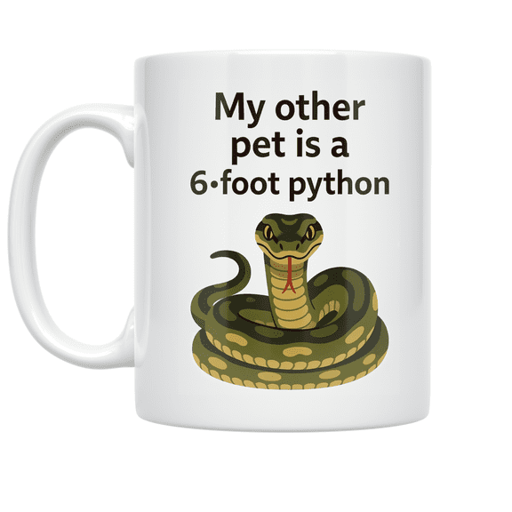 My Other Pet Is A 6-Foot Python - Reptile Owner - 11 oz Ceramic Coffee Mug